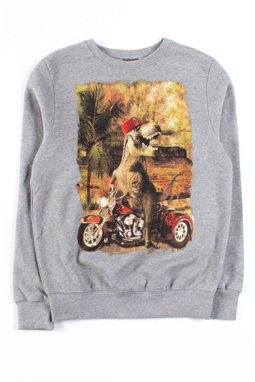 Motorcycle T-Rex Sweatshirt
