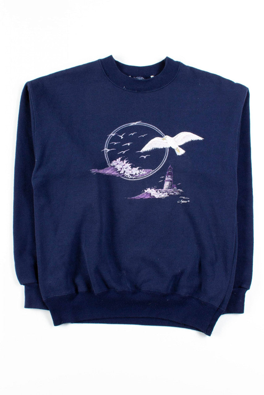 Embroidered Seagull Sweatshirt