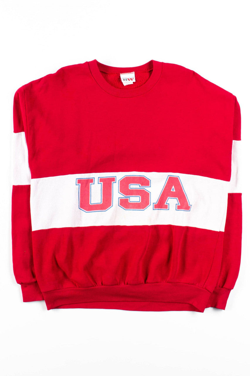 Color Blocked USA Sweatshirt
