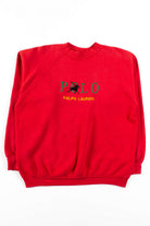 Red Bootleg Polo Sweatshirt