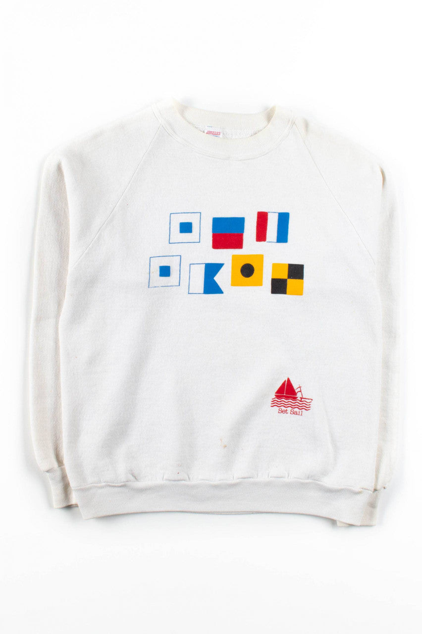 Set Sail Nautical Flag Sweatshirt