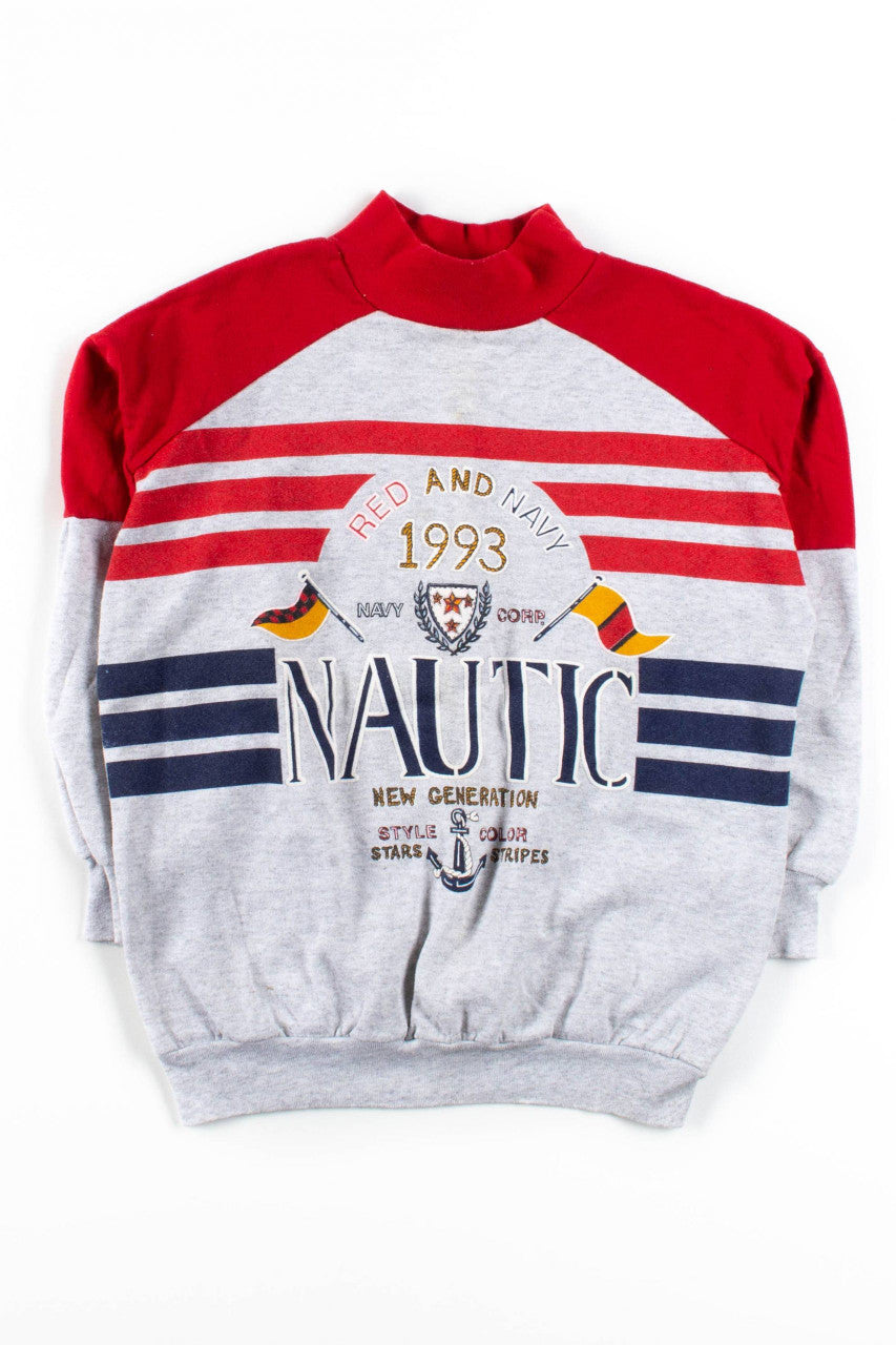 Red & Navy 1993 Nautic Sweatshirt