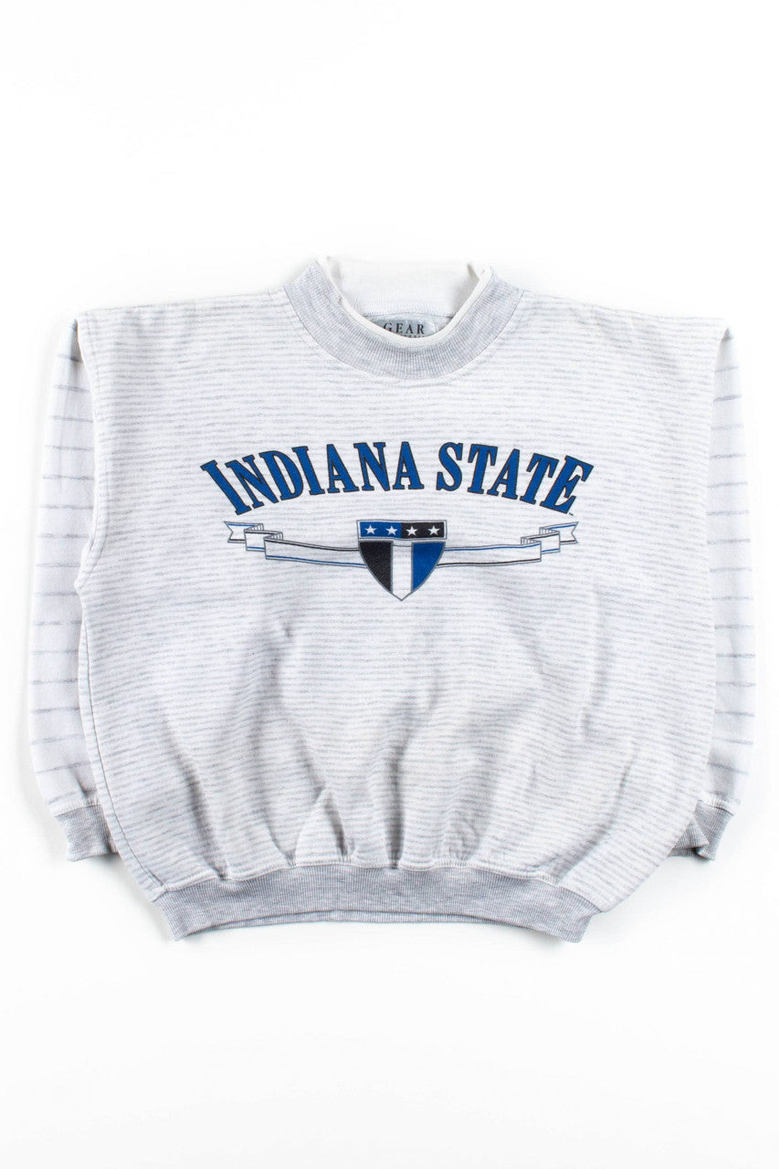 Indiana State Striped Sweatshirt