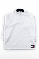 White Tommy Hilfiger Fleece Quarter Zip