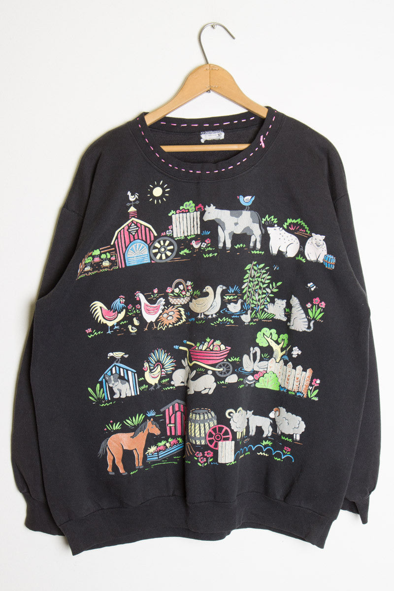 Farm Animals Vintage Sweatshirt