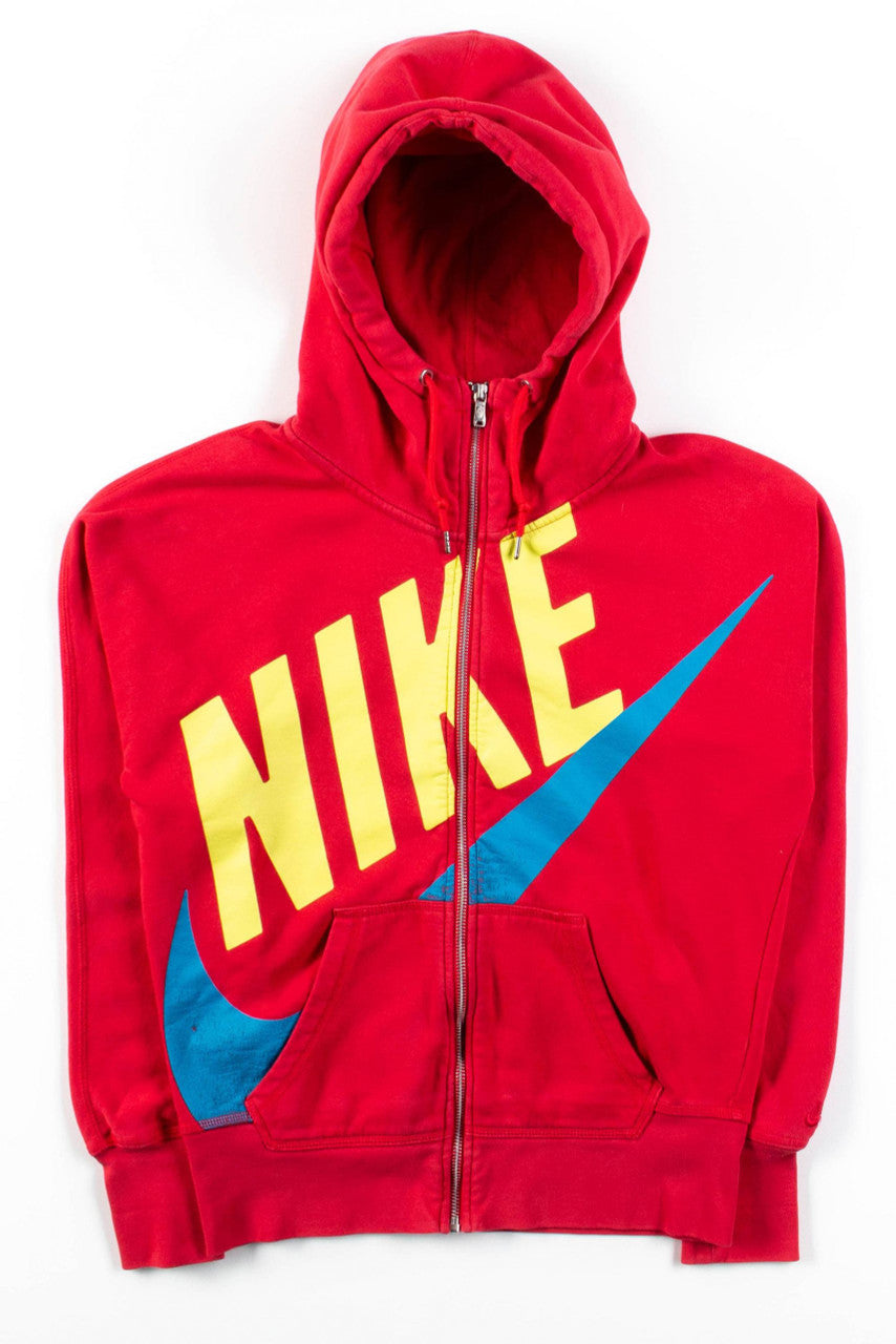 Red Nike Graphic Zip Hoodie