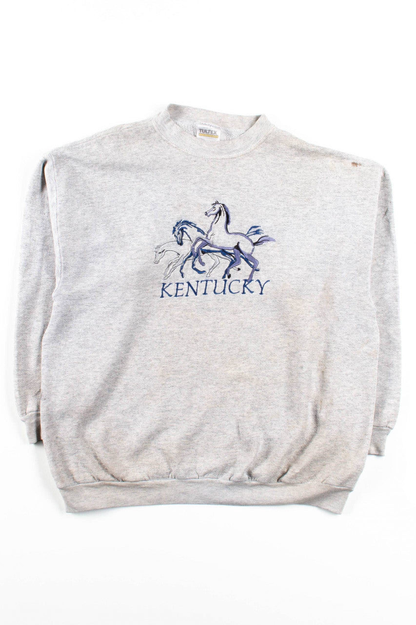 Kentucky Embroidered Horses Sweatshirt