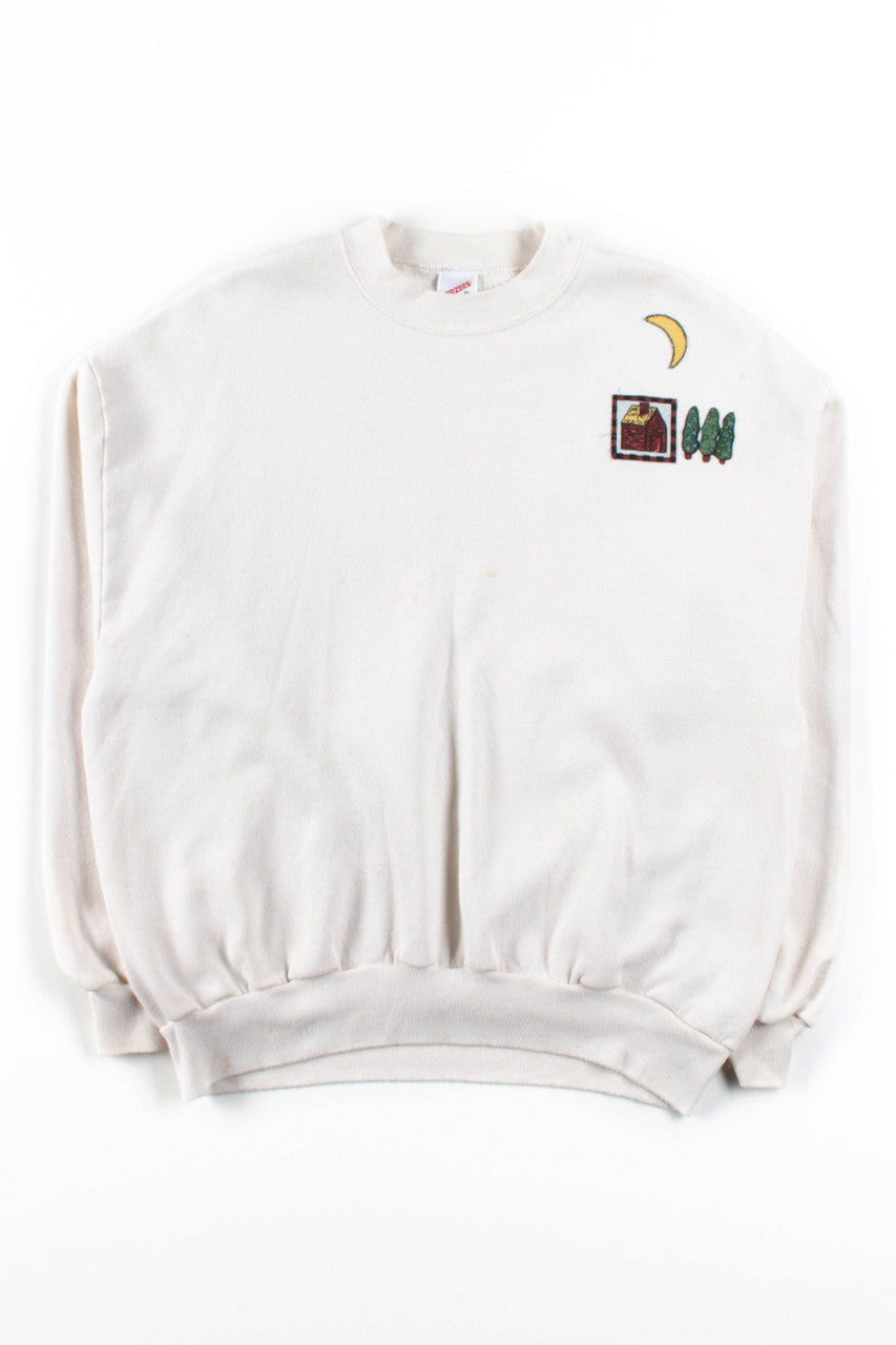 House & Moon Patches Sweatshirt