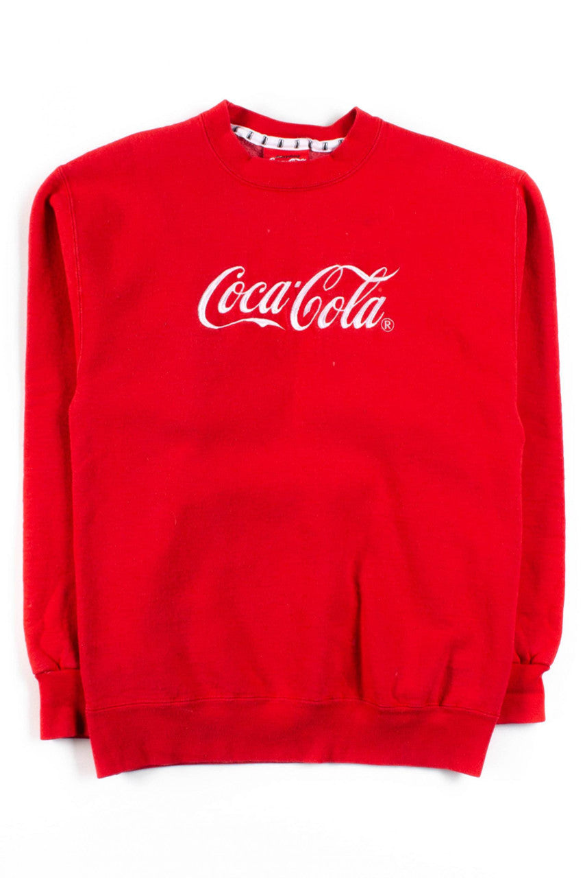 Red Embroidered Coca-Cola Sweatshirt