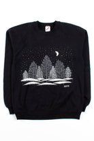 Black Winter Forest Sweatshirt