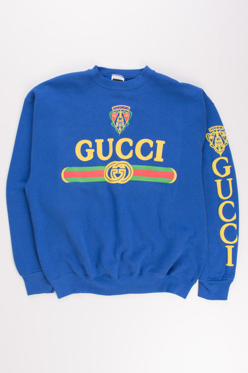 Vintage Royal Blue Designer Bootleg Sweatshirt