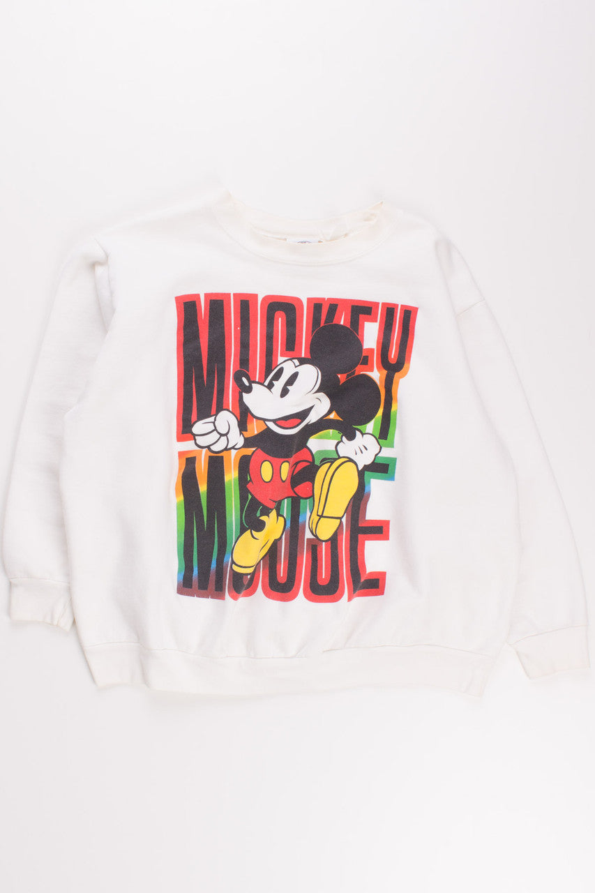 Gradient Mickey Mouse Graphic Sweatshirt