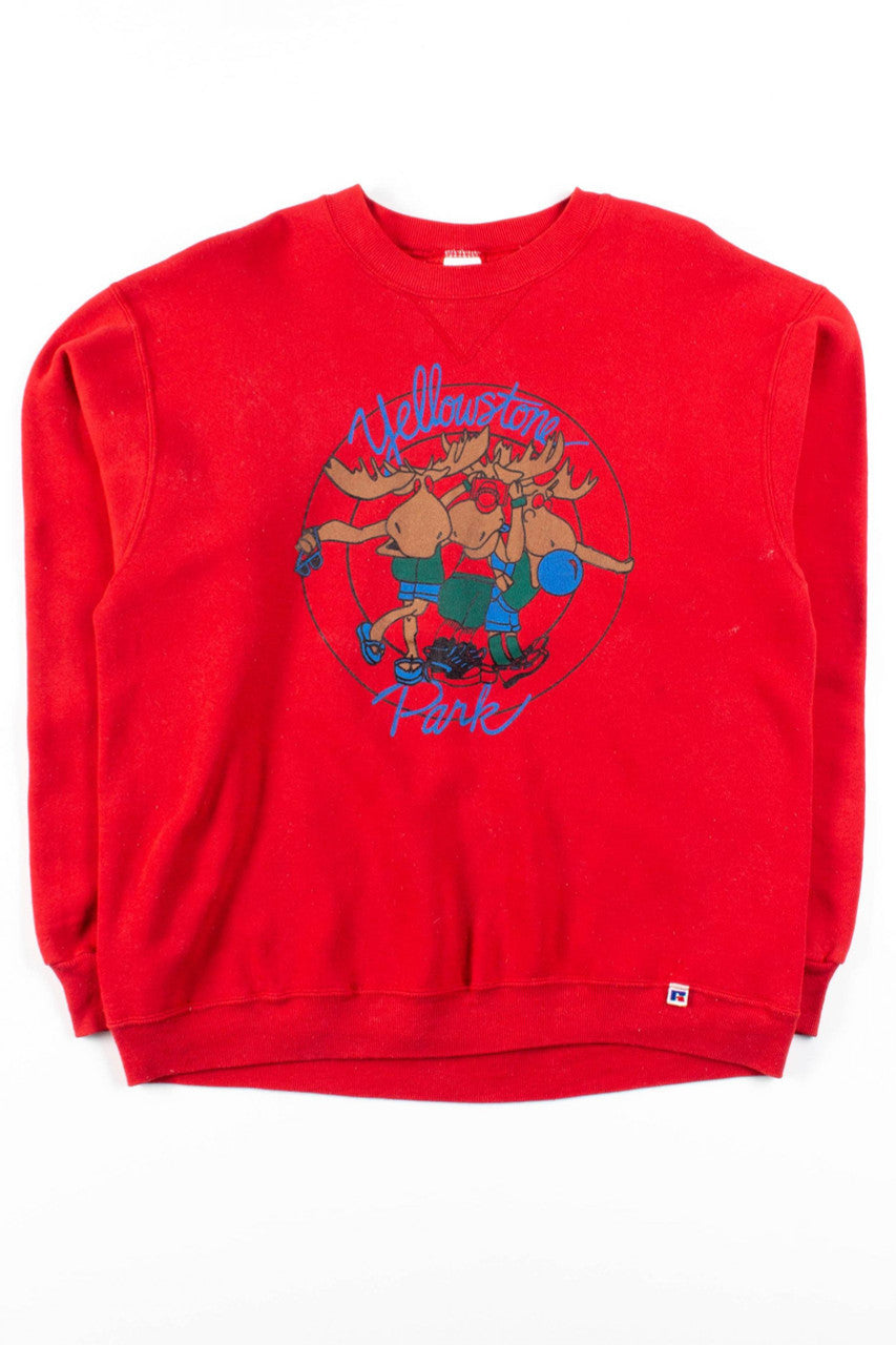 Yellowstone Park Moose Tourists Sweatshirt