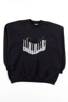 Black Sequin Keys Sweatshirt