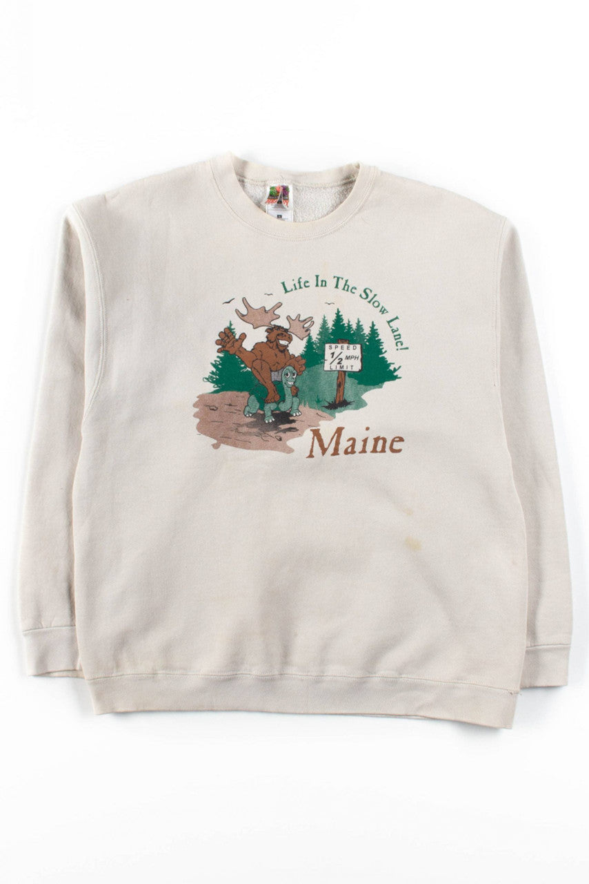 Maine Life In The Slow Lane Sweatshirt