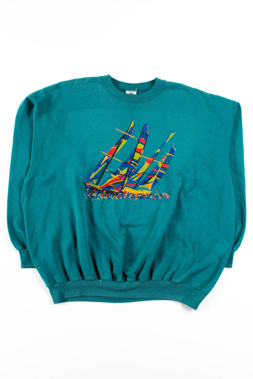 Abstract Sailboats Sweatshirt