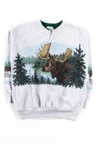 Allover Graphic Moose Sweatshirt