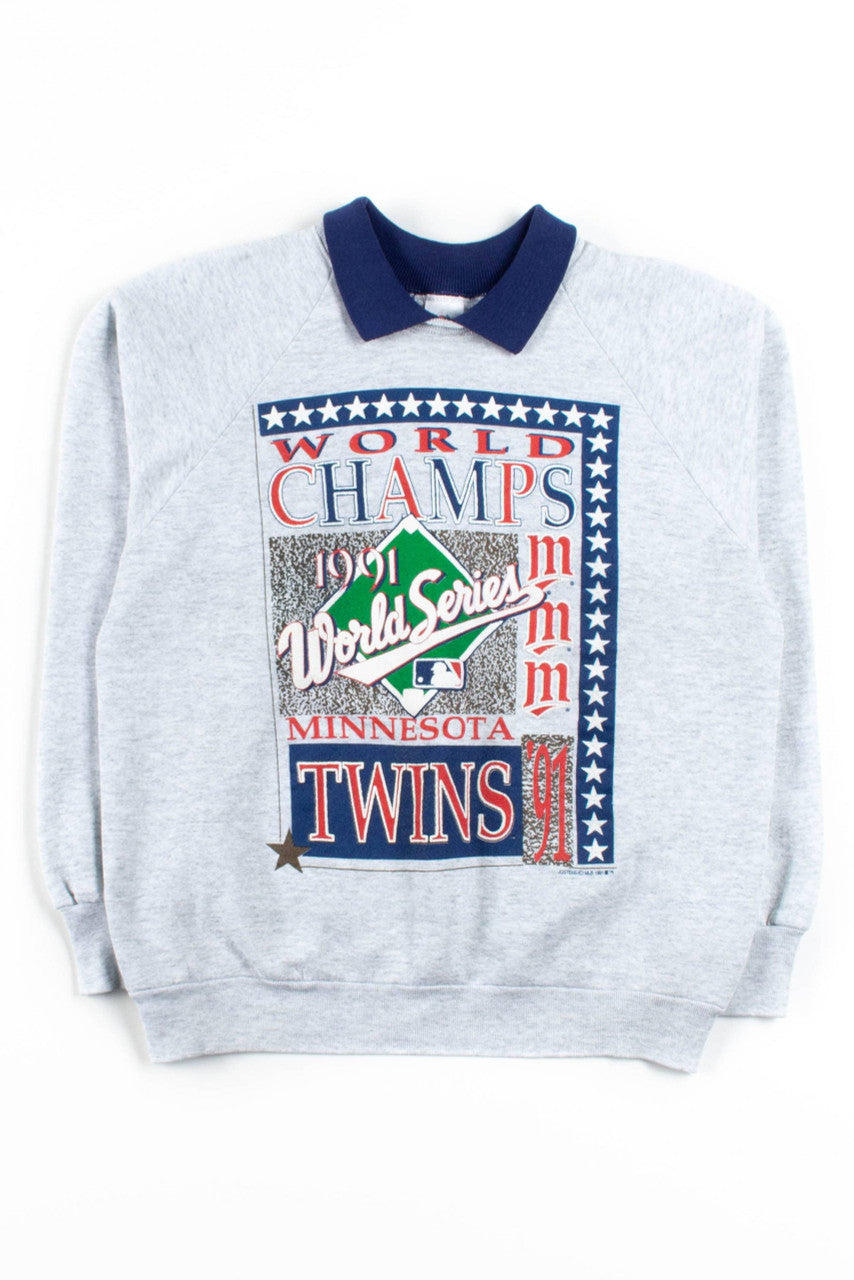 Twins 1991 World Series Champions Collared Sweatshirt