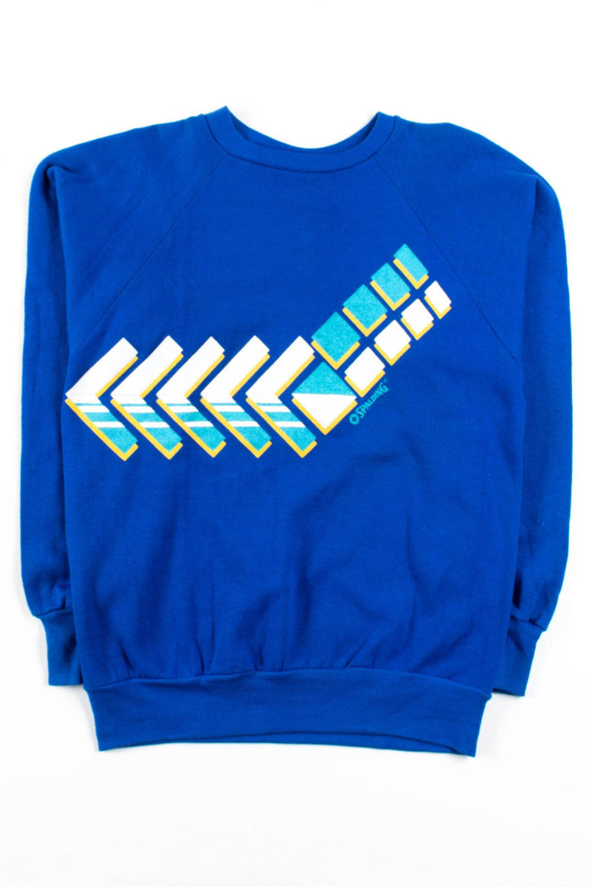 Blue Spalding Chevrons Sweatshirt 1