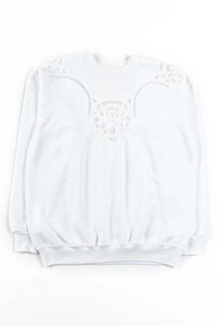 White Lace Sweatshirt 3