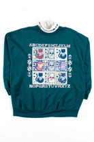 Green Alphabet Turtleneck Sweatshirt