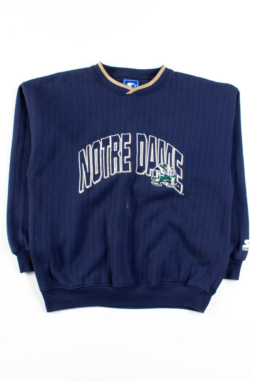 Ribbed Starter Notre Dame Sweatshirt