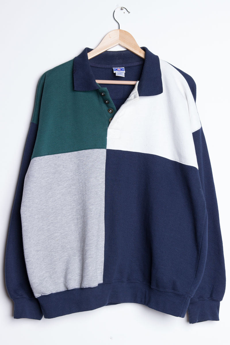 90s Color Block Vintage Sweatshirt