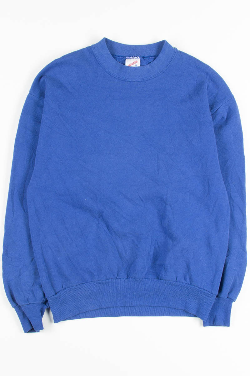 Blue High Neck Recycled Sweatshirt