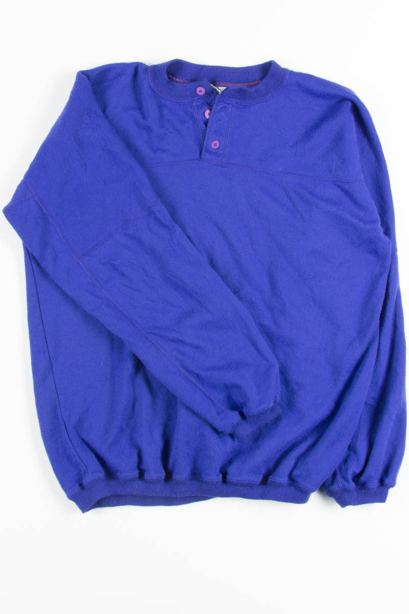 Purple Button Up Sweatshirt