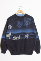 Vintage Wolves in the Sky Sweatshirt