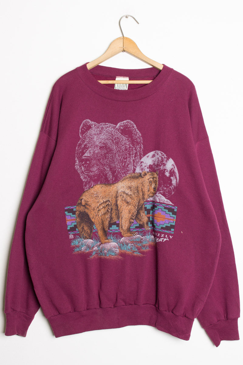 Vintage Bear and Moon Sweatshirt
