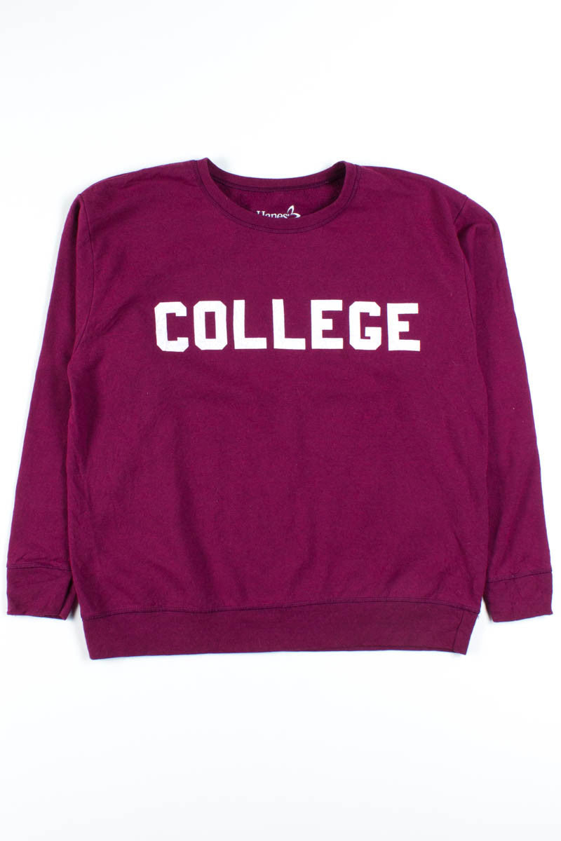 Burgundy College Sweatshirt