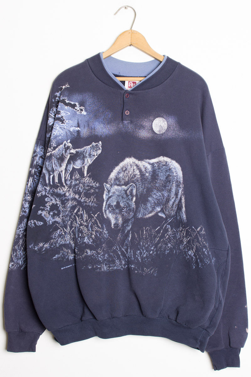 Moonlit Wolves Vintage Sweatshirt