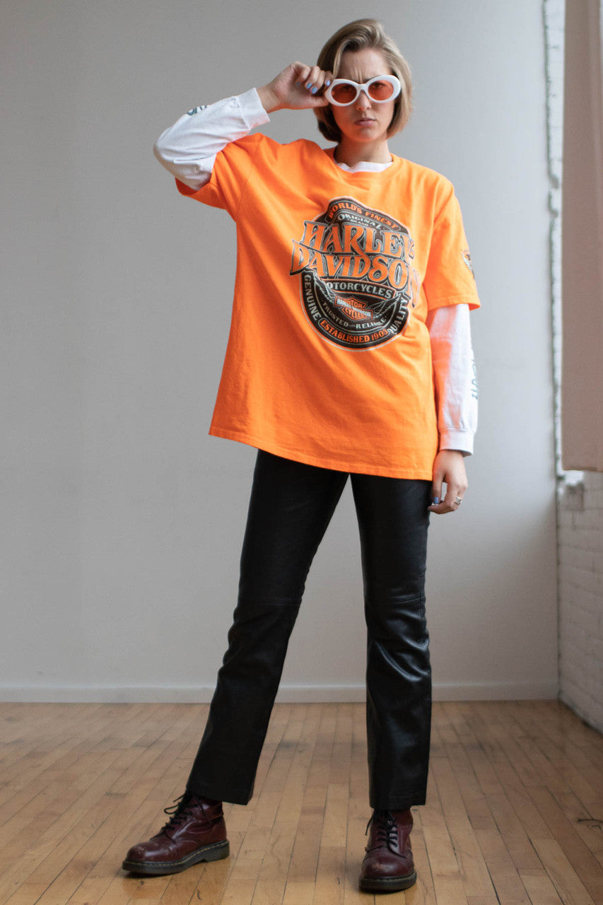 Blaze Orange "The Ranch" Harley Davidson Tee