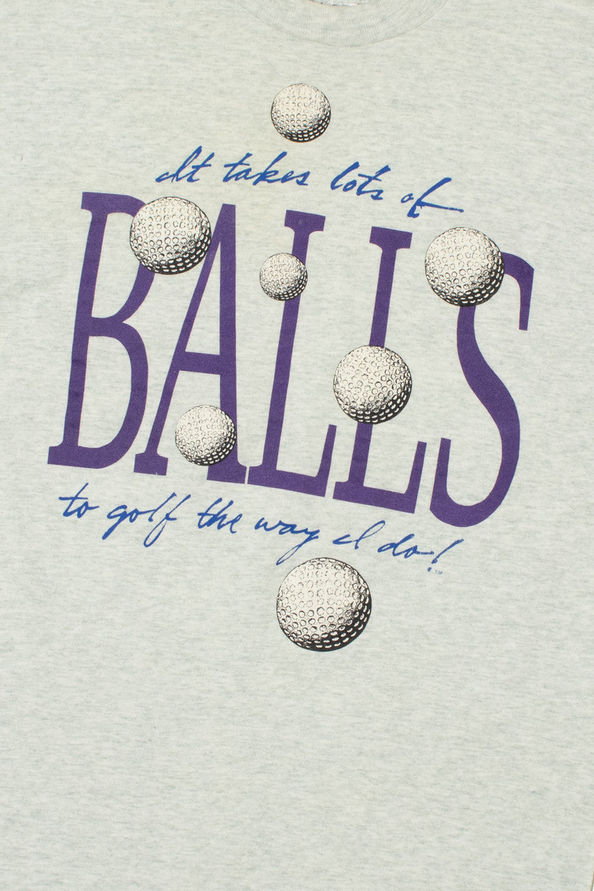 Vintage Golf Balls Phrase Single Stitch T-Shirt