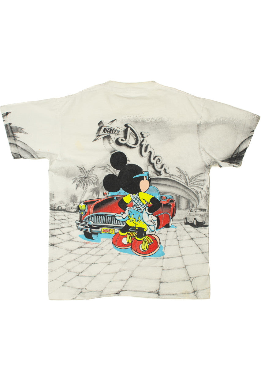 "Mickey's Diner Florida" Mickey Mouse All Over Print T-Shirt 10012