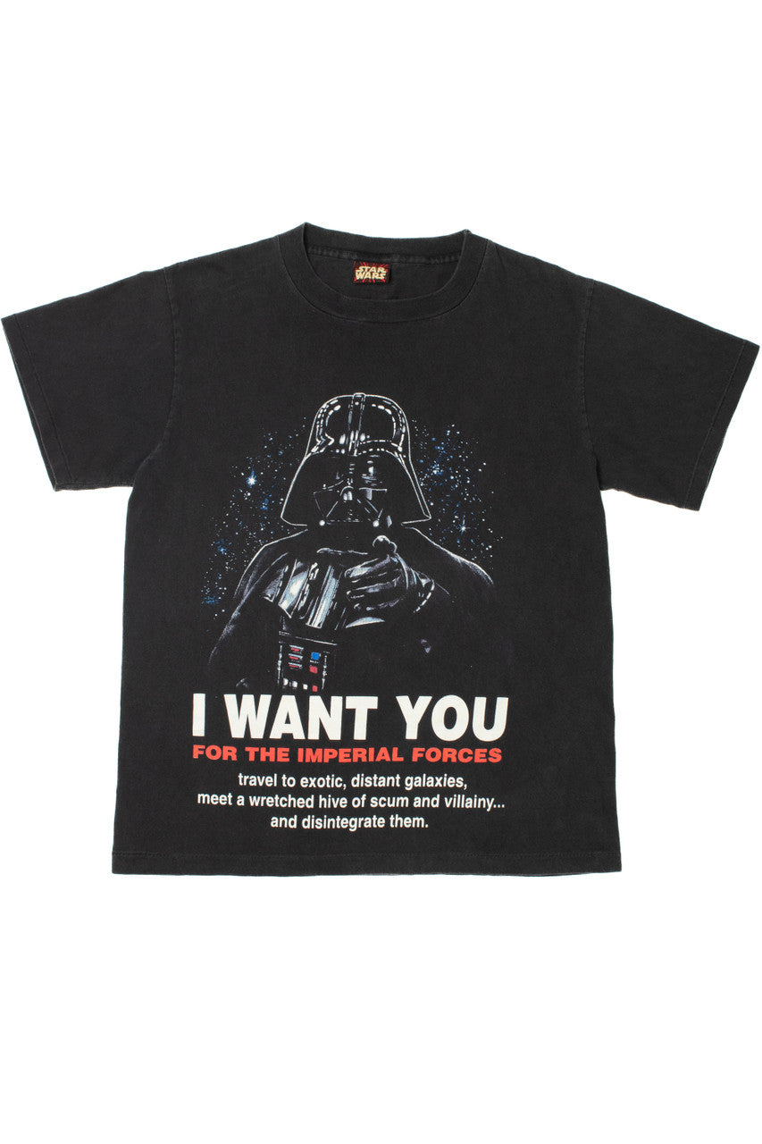 Vintage Star Wars Darth Vader "I Want You" Imperial Forces T-Shirt (1990s)