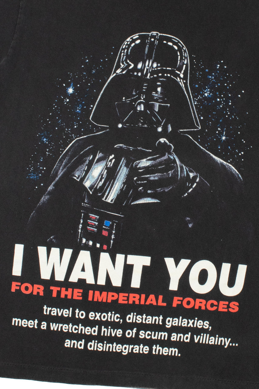 Vintage Star Wars Darth Vader "I Want You" Imperial Forces T-Shirt (1990s)