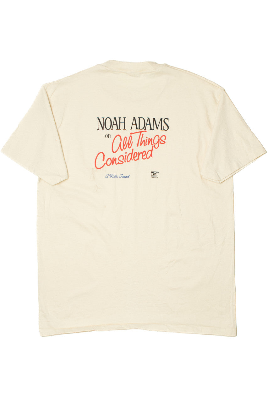 Vintage "Noah Adams on All Things Considered" "Tune It In" NPR T-Shirt