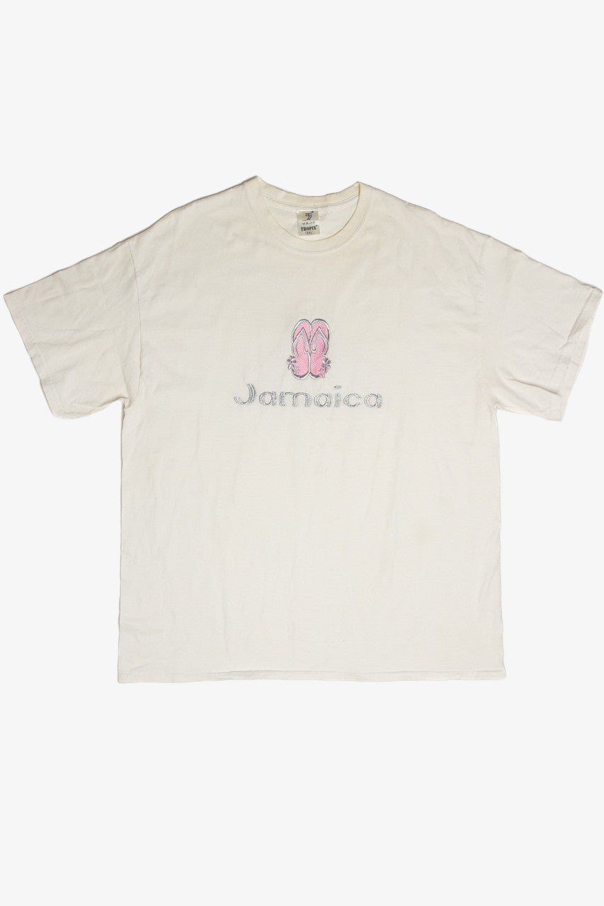 Vintage Jamaica Embroidered Sandals T-Shirt
