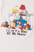 Vintage 1991 "I Love You With All My Hearts" Duck Valentine T-Shirt