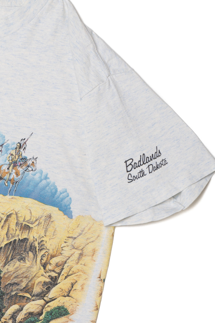 Vintage 1994 Badlands South Dakota Native Wraparound Print T-Shirt