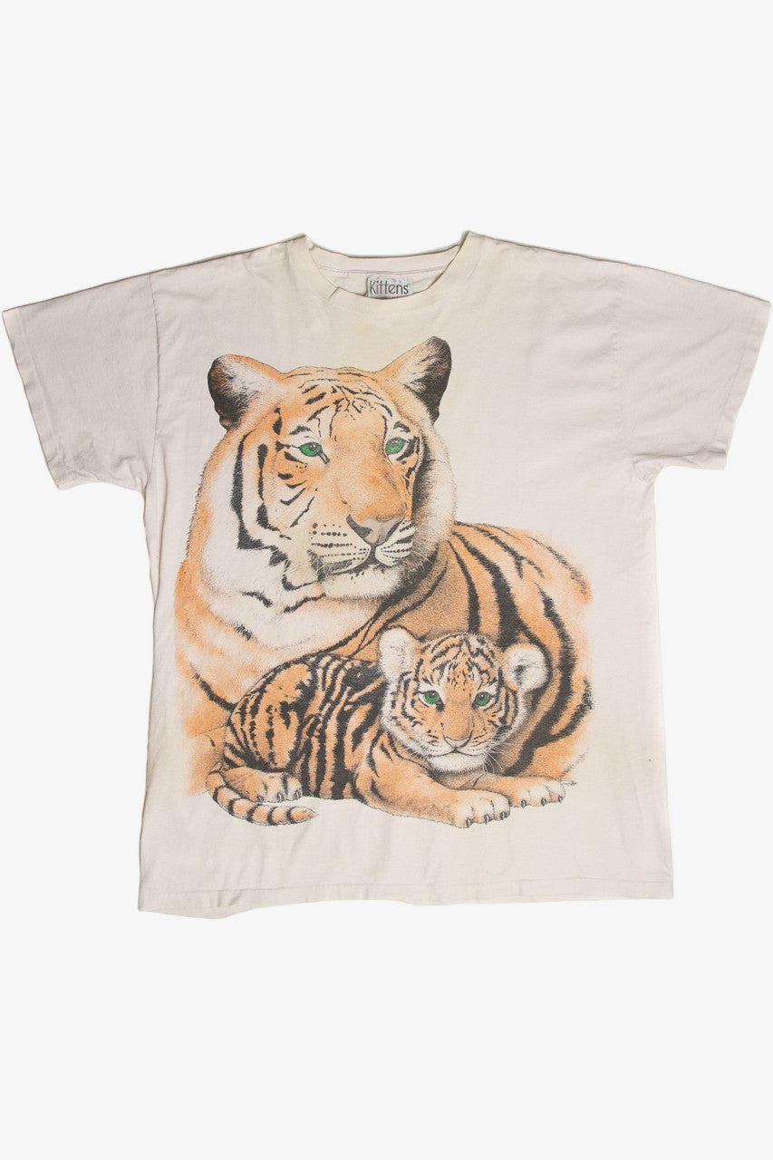 Vintage Tiger and Cub Graphic T-Shirt