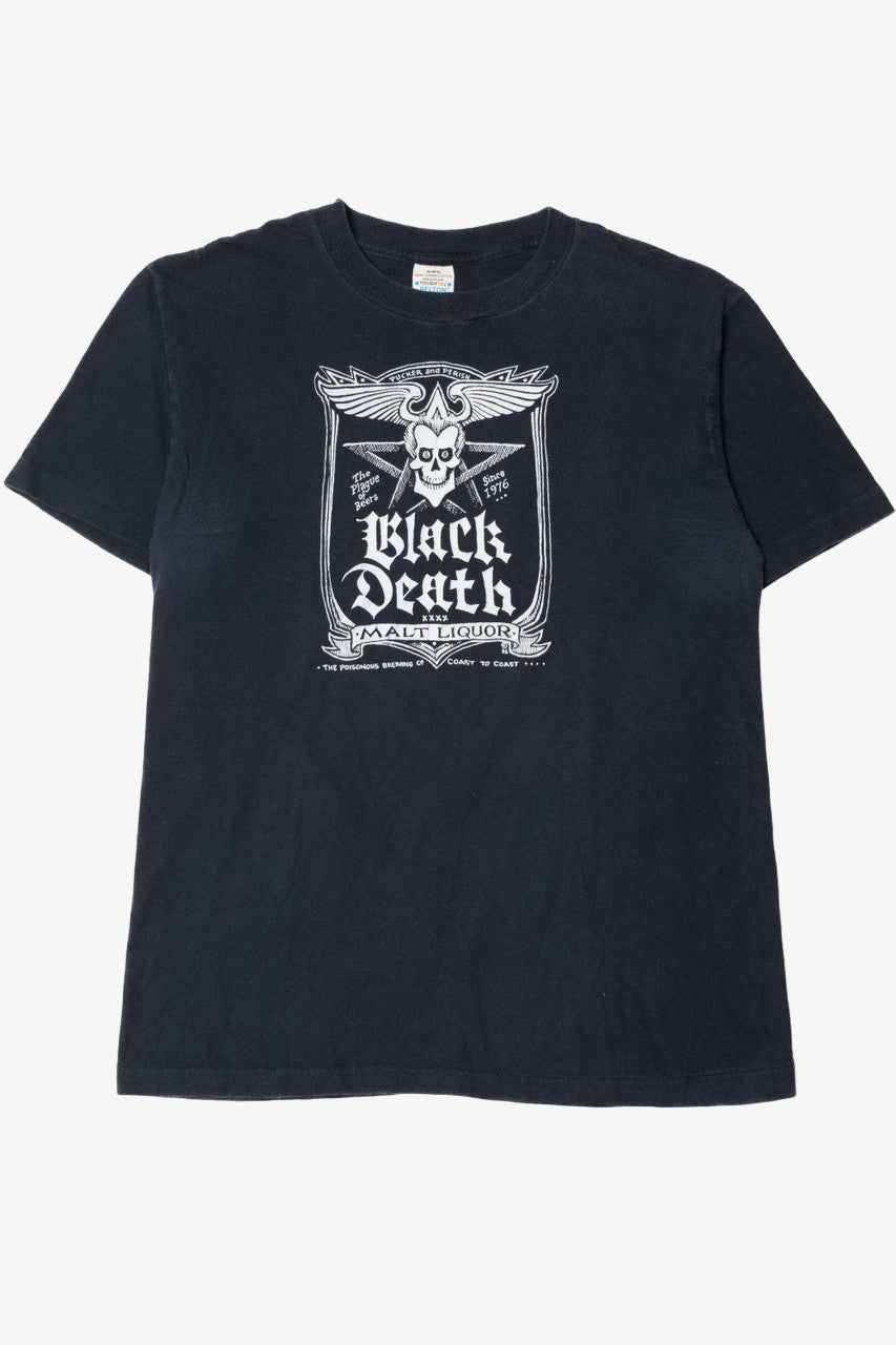 Vintage "Black Death Malt Liquor" "The Plague Of Beers" T-Shirt
