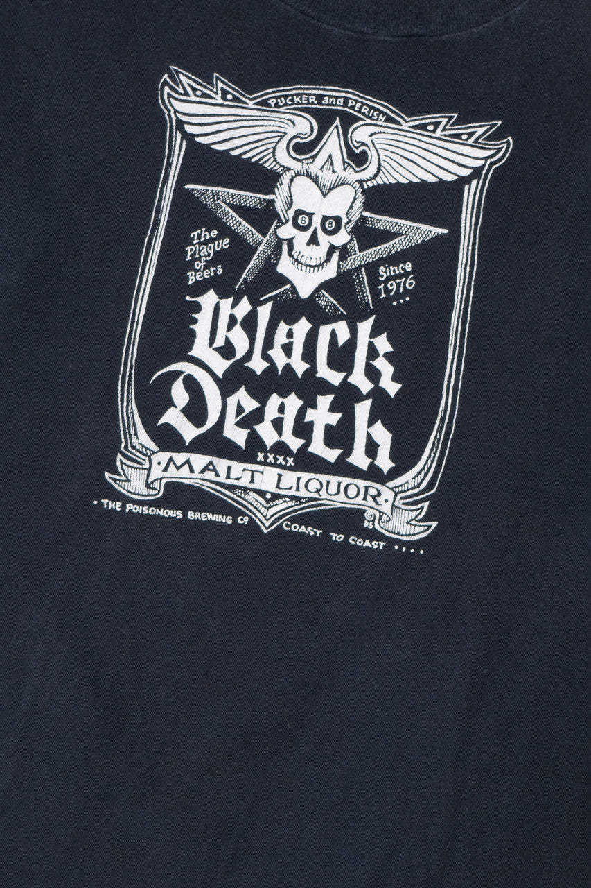 Vintage "Black Death Malt Liquor" "The Plague Of Beers" T-Shirt