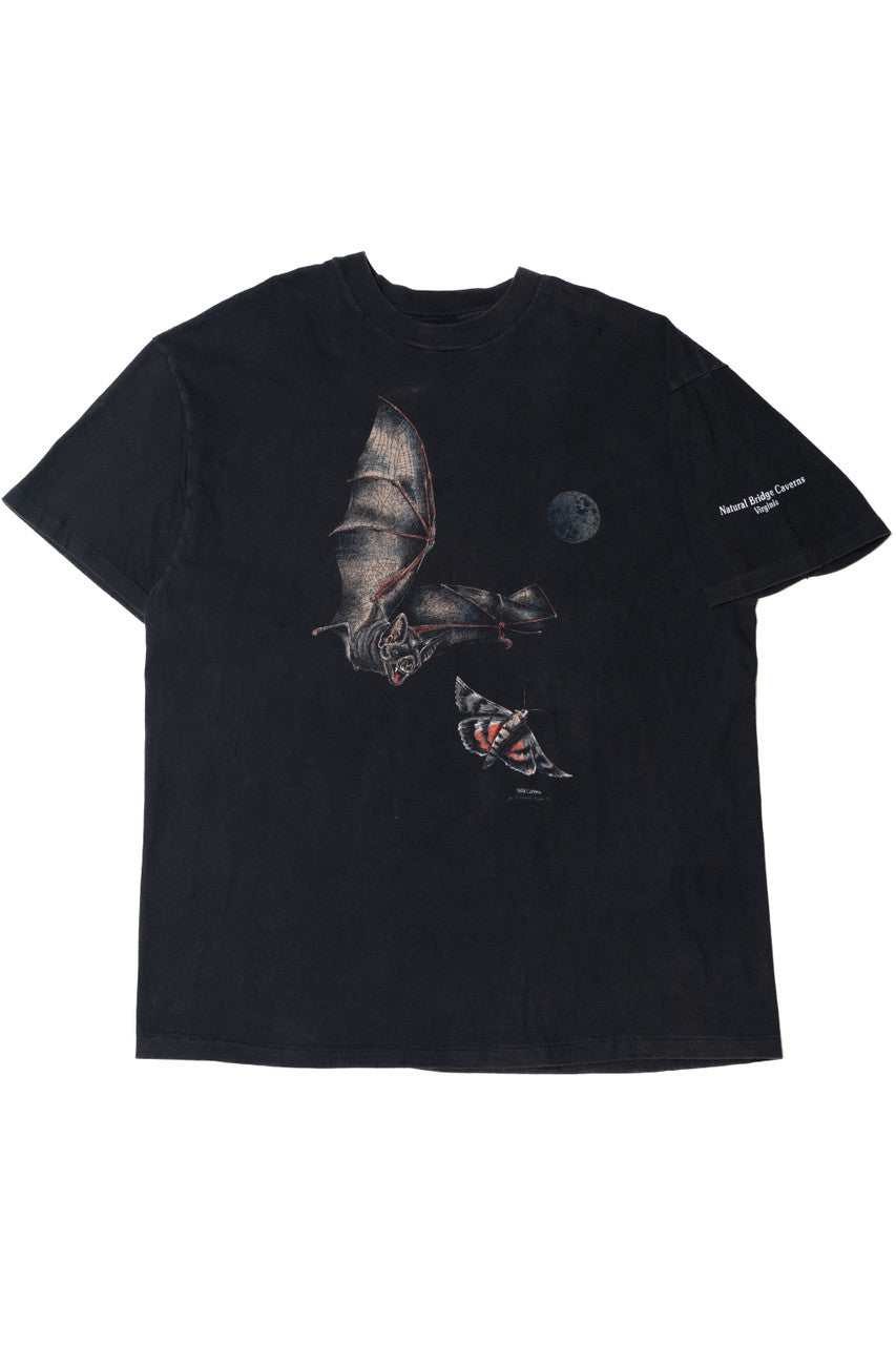 Vintage "Natural Bridge Caverns Virginia" Fruit Bat & Moth T-Shirt
