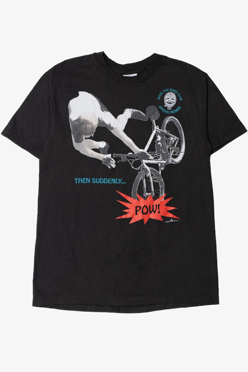Vintage 1990 "Over The Bars Club Official Member" Bicycling T-Shirt