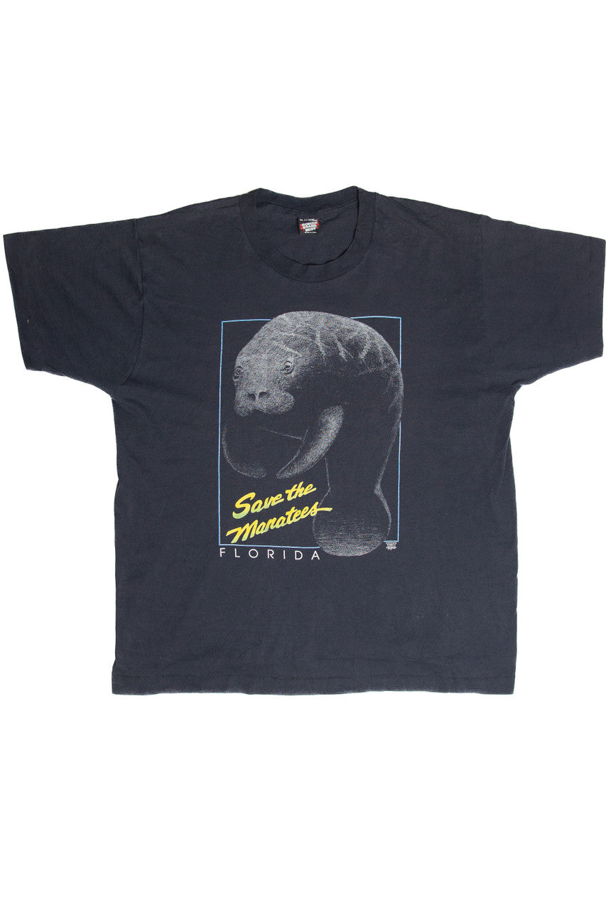 Vintage Save The Manatees Florida T-Shirt