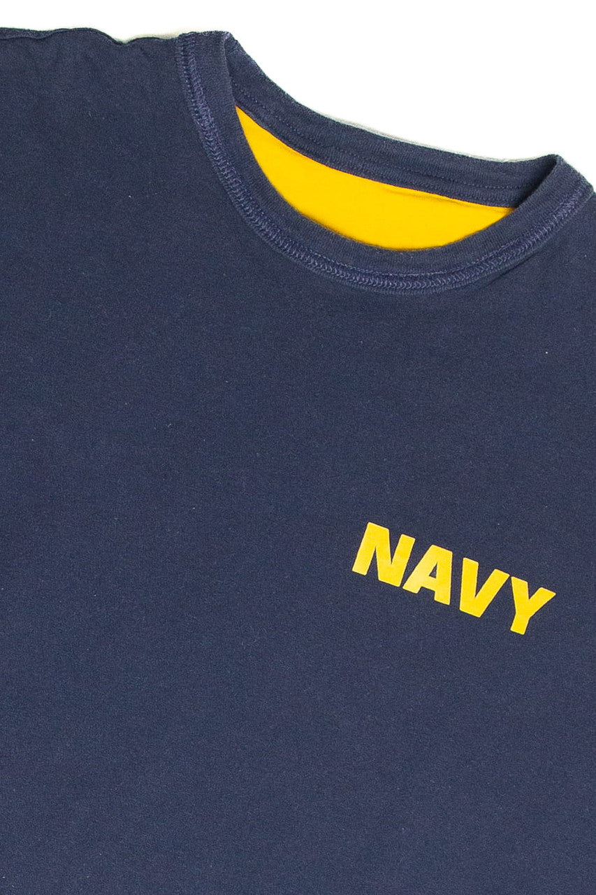 Vintage Double Layer Navy T-Shirt