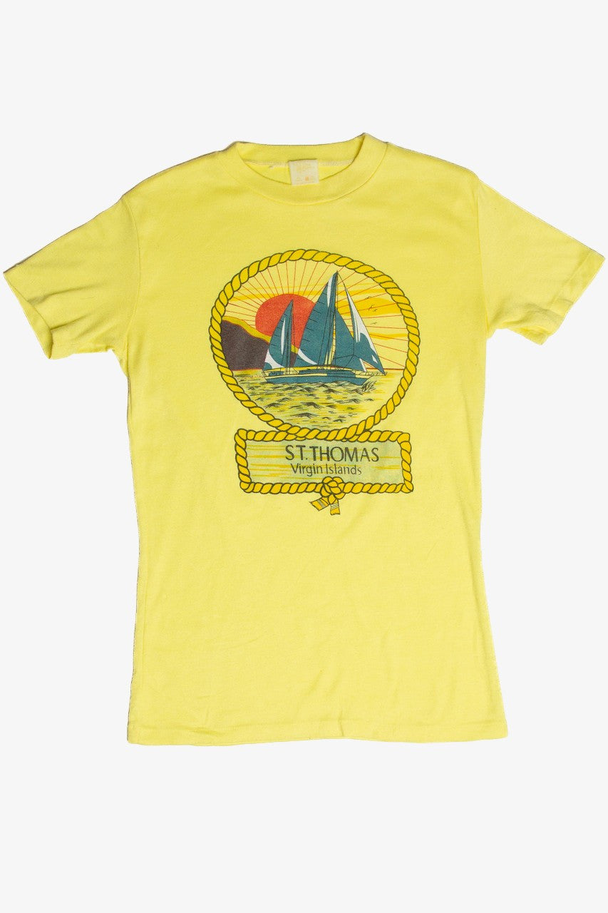 Vintage St. Thomas Virgin Islands Yellow T-Shirt